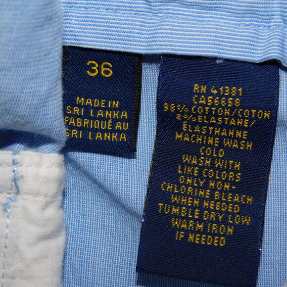 Polo by Ralph Lauren Light Blue Flat Front Men Shorts - Picture 3 of 11